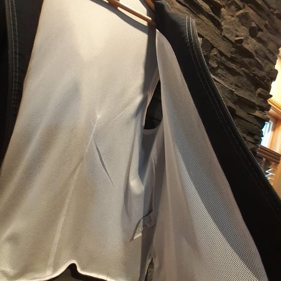 FALL NAUTICAL VEST - ALIA SPORT Sleeveless Jacket  Hoodie Navy Blue zip Size L - Picture 3 of 10